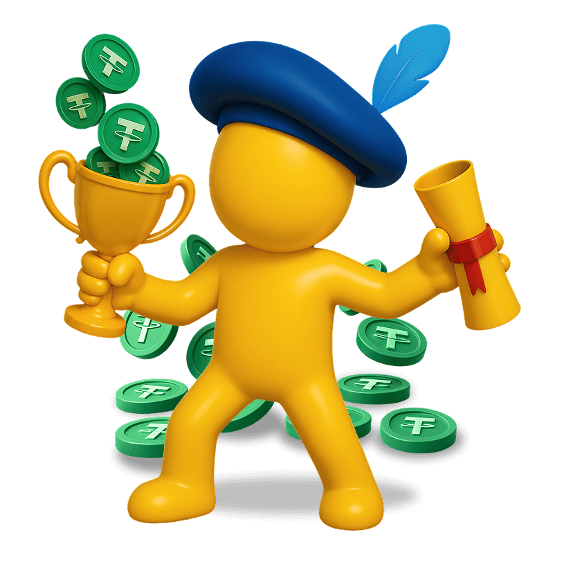 Human with coins